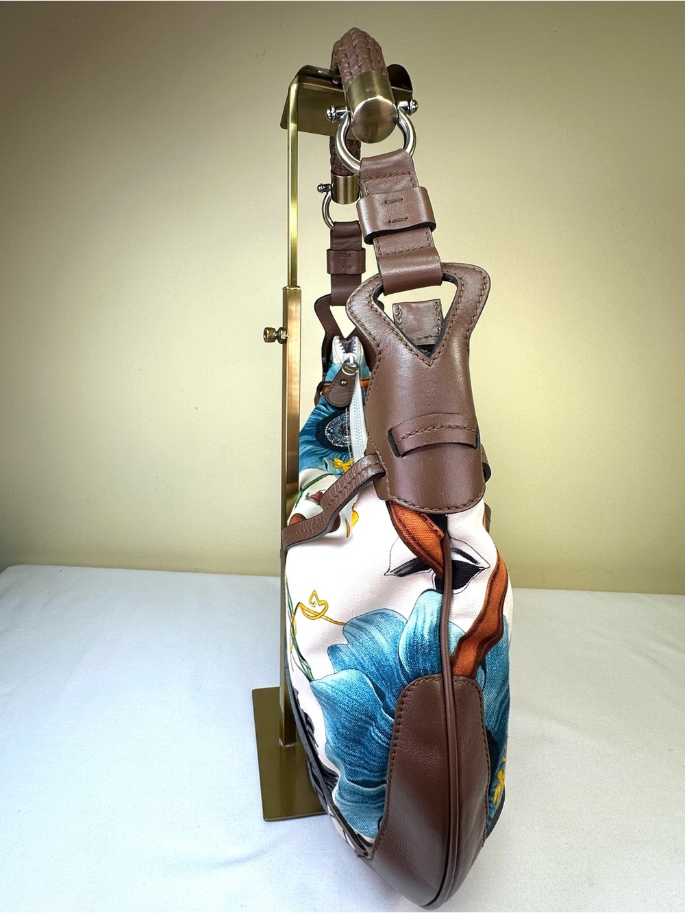 Salvatore Ferragamo Floral Multicolor Canvas & Leather Hobo bag - Picture 9 of 17